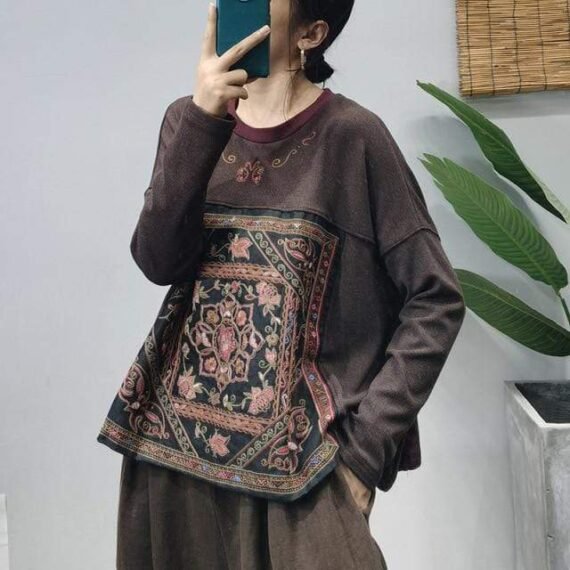 Tibet Mandala Oversized Shirt - Image 3