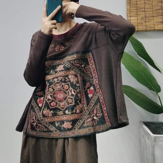 Tibet Mandala Oversized Shirt - Image 2