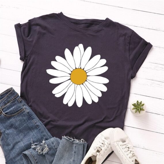 Vintage Daisy Flower Cotton Tee - Image 11