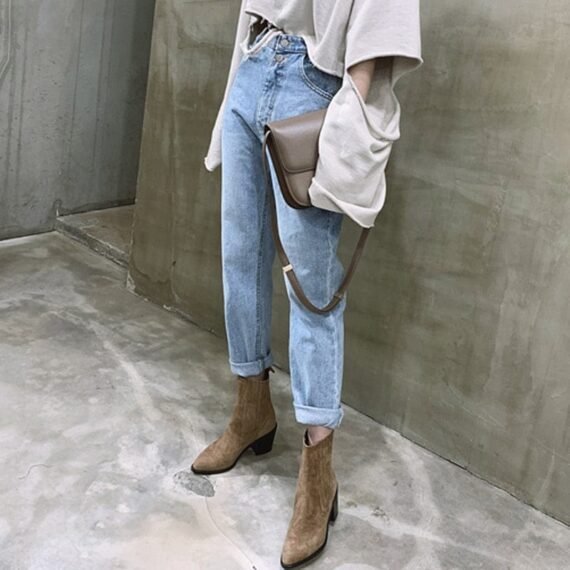 Vintage High Waist Straight Jeans - Image 5