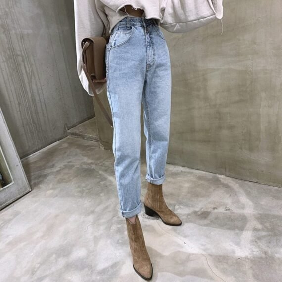 Vintage High Waist Straight Jeans - Image 6