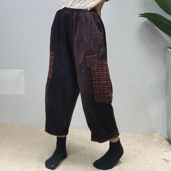 Rima Elastic Waist Vintage Trousers - Image 3