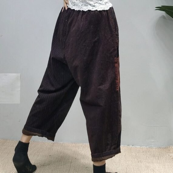 Rima Elastic Waist Vintage Trousers - Image 4